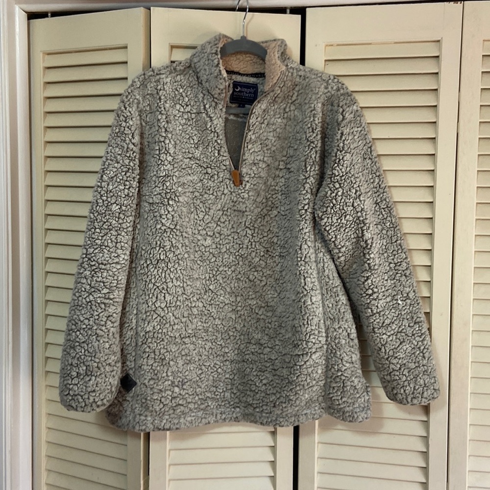 Gray Simple southern Sherpa jacket